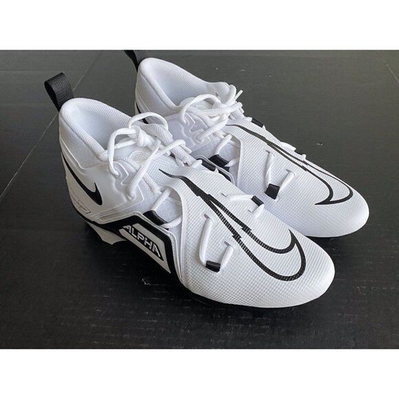 Nike Alpha Menace Pro 3 Panda White Football Cleats CT6649-100 Men’s Size 11.5 - Picture 3 of 9